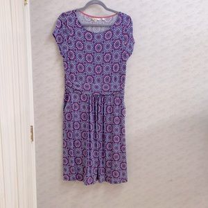 Boden dress. Pink and purple design.